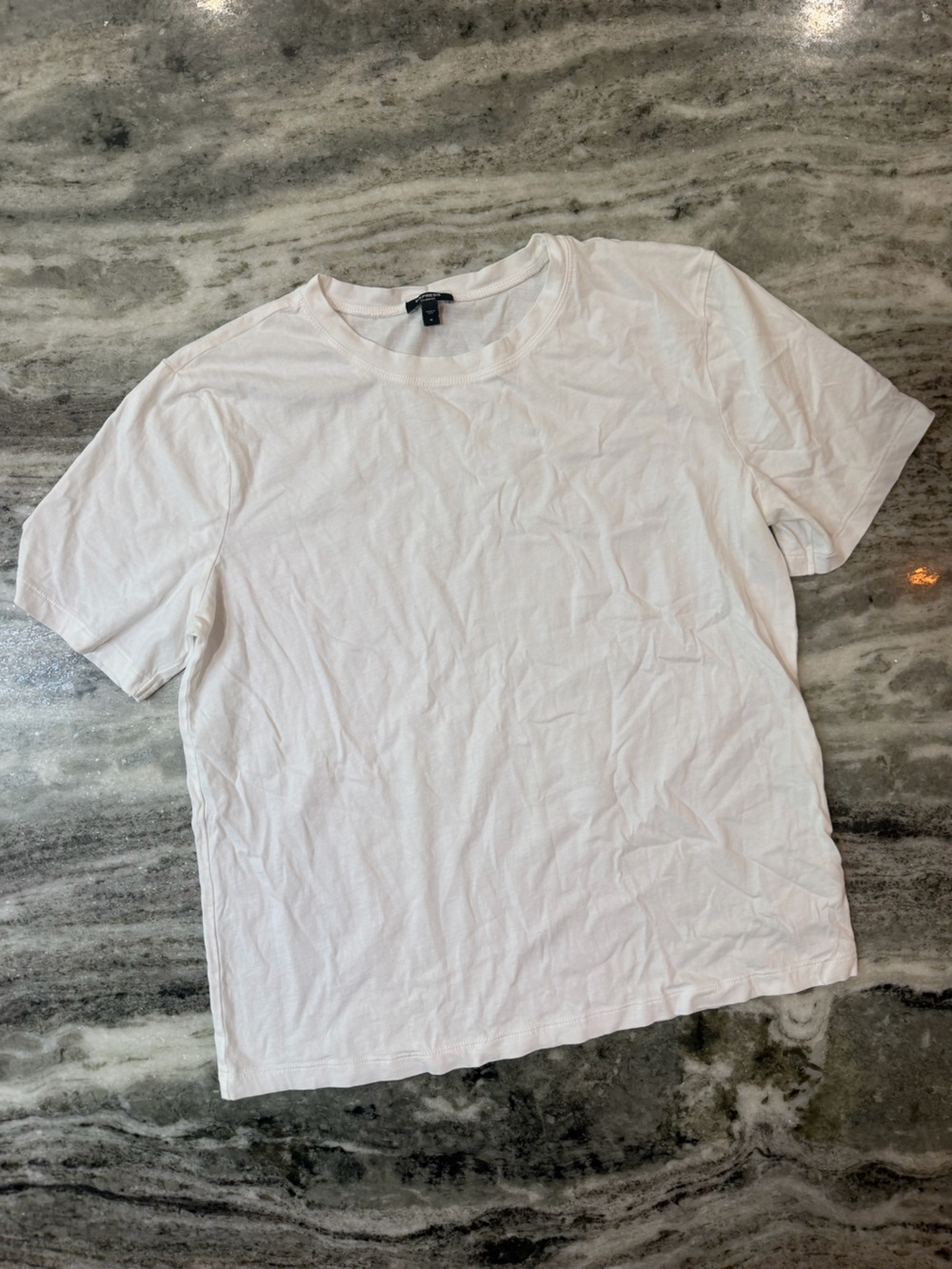 Express White Short Sleeve Crew Tee
